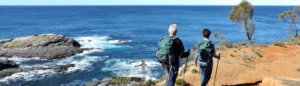 Hiking a coastal clifftop with amazing views